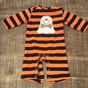 Striped Orange and Black Ghost Bodysuit